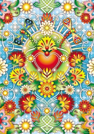 Catalina Estrada Dragonfly Courtship 1000 Piece Puzzle