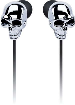 Skull Earbuds in Silver
