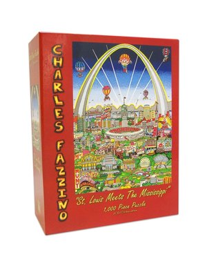 ST. LOUIS MEETS THE MISSISSIPPI FAZZINO 1000 Piece PUZZLE