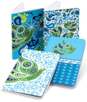 Jonathan Adler Blue Love Dove Miniature Journals Set of 4 (4x6)