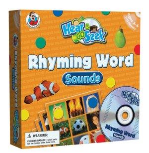 Hear & Go Seek Rhyming Word Sounds [With Game Pieces and 12 Gameboards and CD]