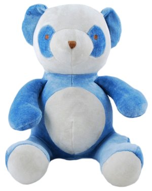 My Natural Bamboo Plush Panda: Blue