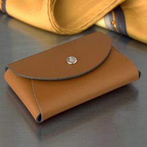 Small Business Card Holder Cognac