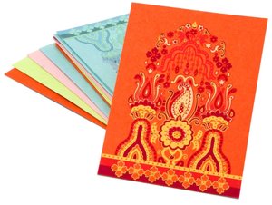 Asian Mehrab Design Notecards Multicolor set of 8