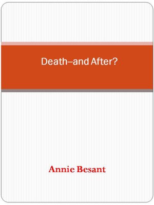 Death--and After?