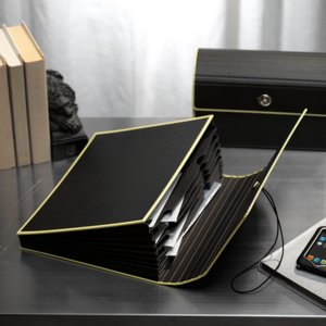 Accordeon File Folder Black