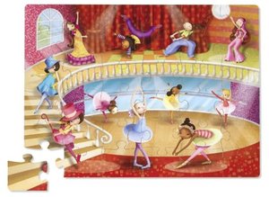 Ballerina Shaped Box Floor Puzzle