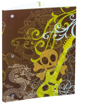 Brown Rock Skull Dragon Flexi Lined Journal (7.5x9.75)
