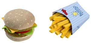 Biofino Hamburger and French fries