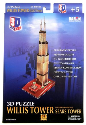 Willis Tower (Sears Tower) 51 Piece 3D Puzzle