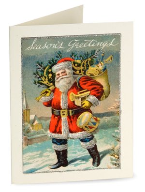 Santa Glitter Boxed Christmas Card