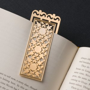 Turkmenistan Long Bookmark in 24KT Gold Plate