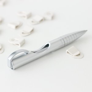 Flip ballpoint pen in silver