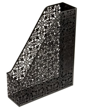 Black Decorative Metal Magazine Rack (13