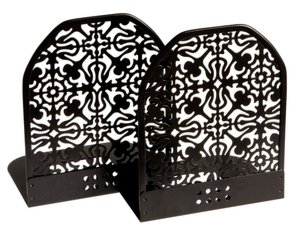Black Decorative Metal Bookends Set of 2 (4 3/4