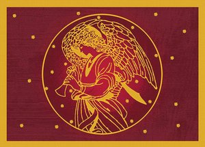 GOLD ANGEL CHRISTMAS BOXED CARD