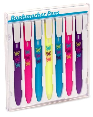 Butterfly Bookmarker Pens Set of 7