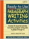 Ready-to-Use Paragraph Writing Activities: Unit 3