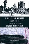 Real book pdf eb free download I Will Bear Witness: A Diary of the Nazi Years 1942-1945 English version by Victor Klemperer, Martin Chalmers ePub FB2 PDF 9780375756979