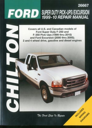 Ford Super Duty Pick-ups/Excursion: 1999 through 2010