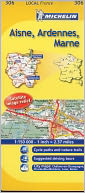 Michelin Map France: Aisne, Ardennes, Marne 306