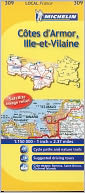 Michelin Map France: Ctes d'Armor, Ille-et-Vilaine 309