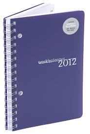 2012 Weekly Planner 5x8 Violet Engagement Calendar 