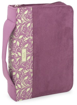 Purple Suede FAITH Book and Bible Cover