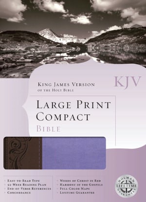 KJV Large Print Compact Bible (Brown/Purple Duotone)