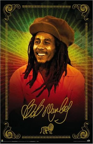 Bob Marley - Color Sitting - Poster.
