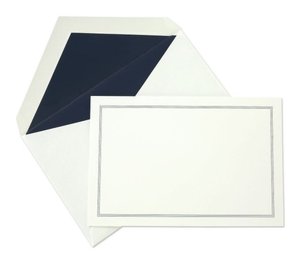 Triple Hairline in Navy Pearl White Cards