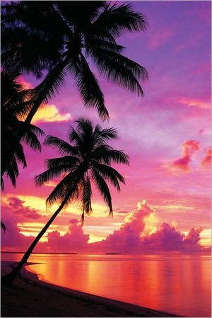 Tahitian Sunset - Poster