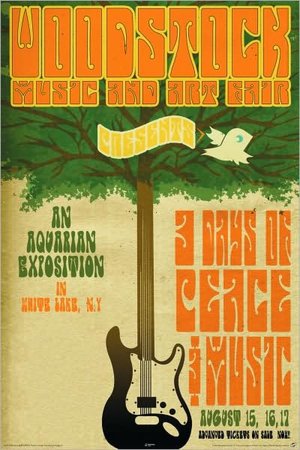 Woodstock - Guitar - Poster