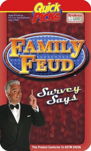Family Fued Quick Pick Game Tin