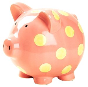 Pig Bank Dots Pink
