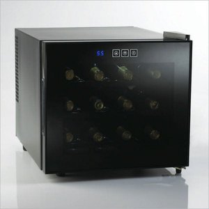 Silent 12 Bottle Touchscreen Wine Refrigerator (Reflective Smoke)