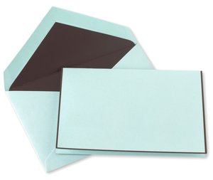 Kona Brown Bordered Aqua Notes