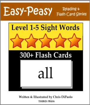 Level 1-5 Sight Words: 300+ Flash Cards (5 Books In One)