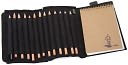 Black Leather Sketch Set With Color Pencils by Barnes & Noble: Product Image