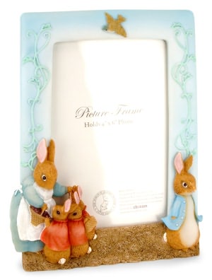 Peter Rabbit Sculpted Resin Picture Frame 4 x 6