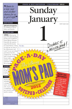 2012 The Busy Mom's Pad Page-A-Day Notepad + Calendar