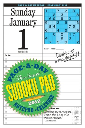 2012 The Smart Sudoku Page-A-Day Notepad + Calendar
