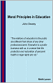 Moral Principles in Education