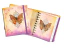Sundara Butterfly Pink Spiral Address Book (5.5'' X 6'')