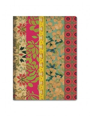 Deconstructed Vintage Floral Bound Journal (6.5''X 8.5'')