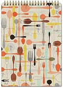 RETRO CAFE ICONS EASEL RECIPE KEEPER ( 9'X13')