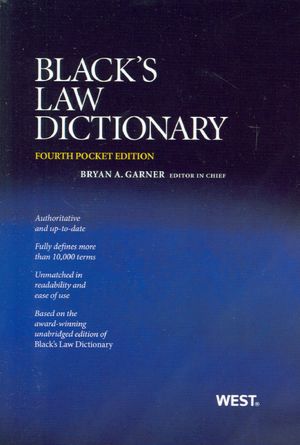 Black's Law Dictionary Pocket