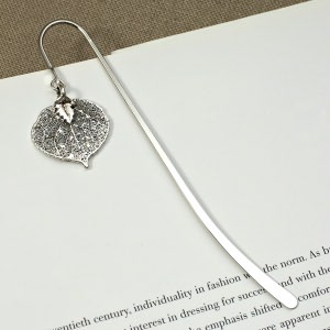 Aspen Leaf Antique Silver Book Hook