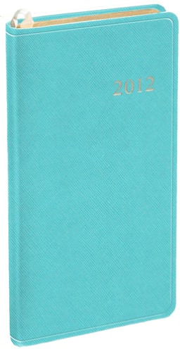 2012 Weekly Pocket Blue Elegant Planner Calendar