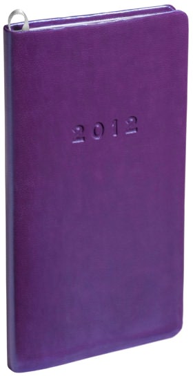 2012 Monthly Pocket Purple Metal Kid Planner Calendar